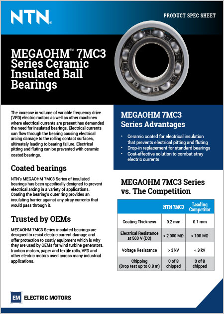 NTN MEGAOHM Series Product Spec Sheet cover image