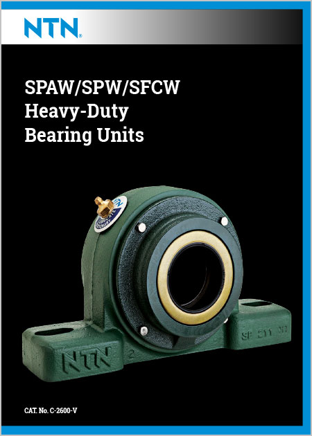 NTN SPAW/SPW/SFCW Heavy Duty Bearing Units Catalog cover image
