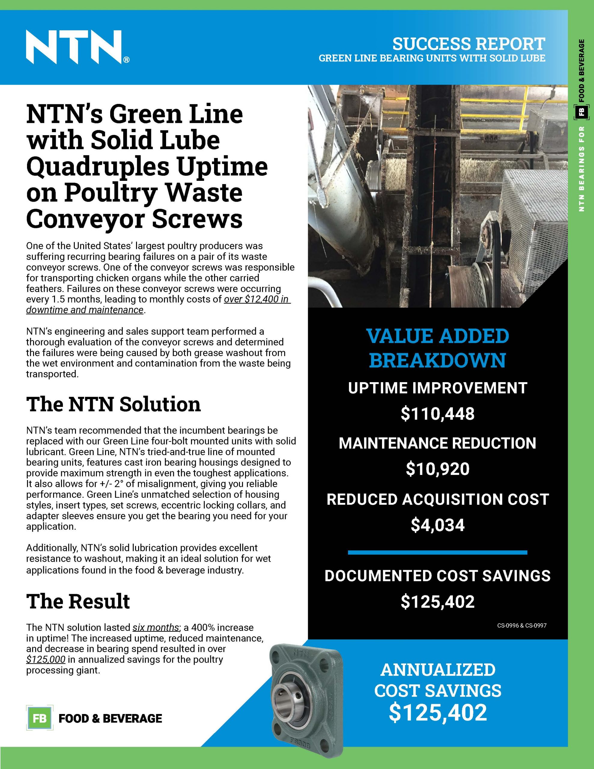 NTN Food and Beverage Success Report first page image