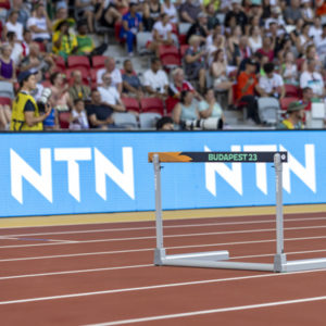 NTN Trackside Signage at the 2023 World Athletics Championships.