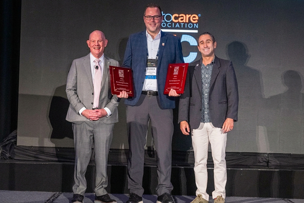 NTN Automotive Aftermarket Marketing Manager, Patrick Cronin (middle), Accepting Auto Care Marketing & Communication Awards